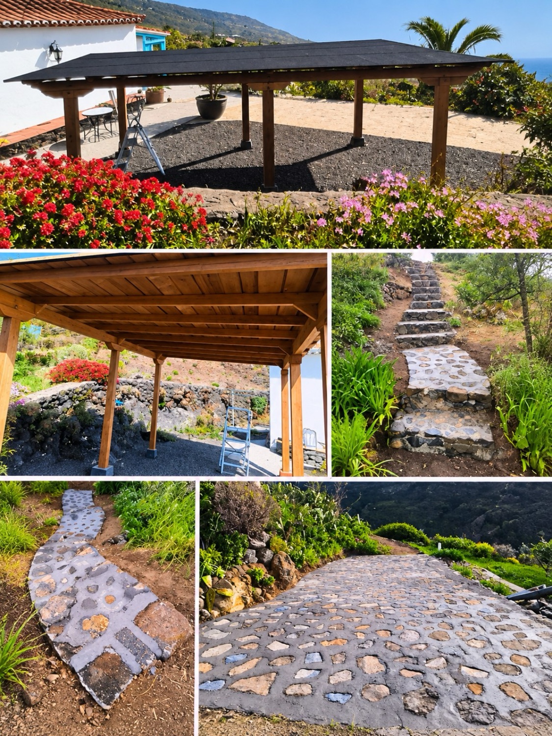 Pérgola y trabajos de exterior en La Palma